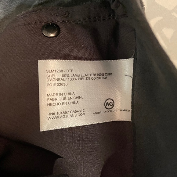 AG Jeans The Legging Super Skinny Slate Suede Pants size 25 - Picture 7 of 7